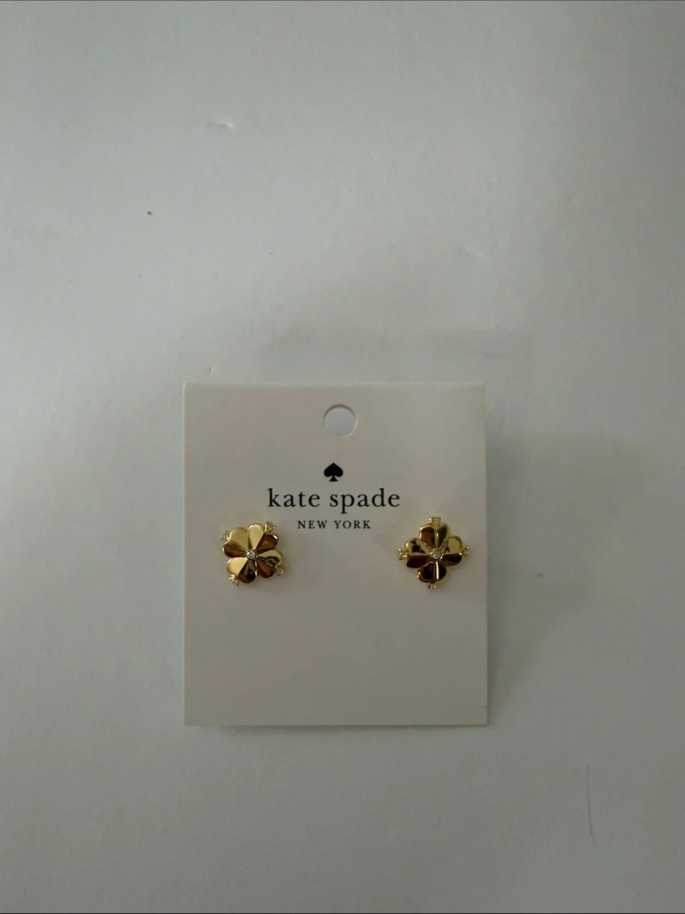 kate spade Gold Four-Leaf Clover Stud Earrings